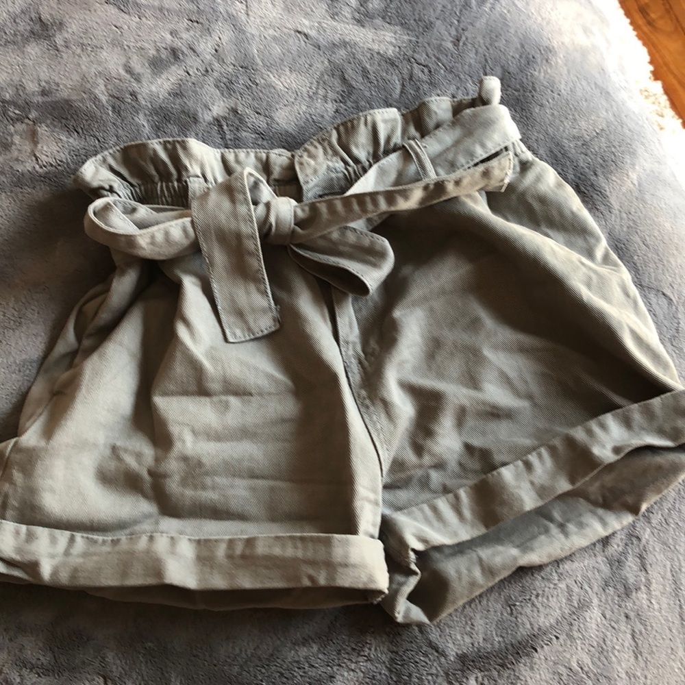 Green paper bag shorts